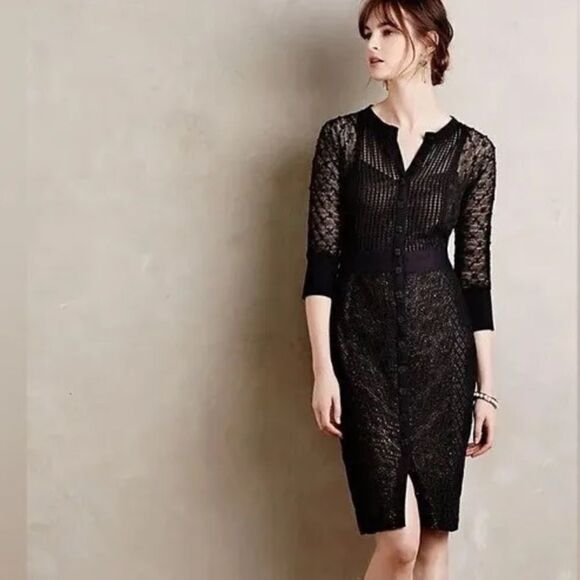 Byron Lars Dresses & Skirts - Byron Lars Beguile Mona Lace Sheath Dress Black 0